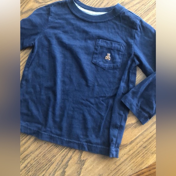 Baby Gap size 2 VGUC long sleeve tshirt navy - Picture 2 of 2